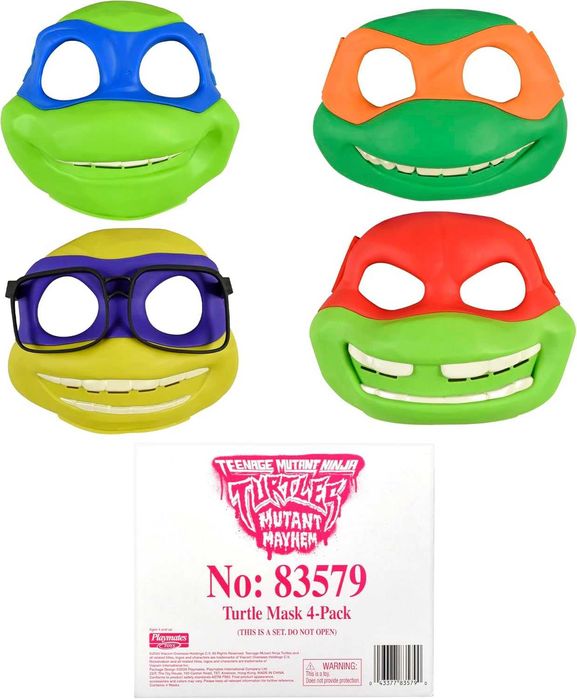 Набір із 4 масок Черепашок-ніндзя TMNT Mask 4-Pack Playmates Toys