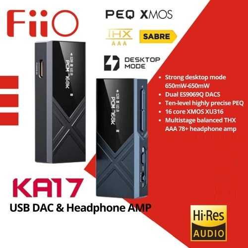 ‼️ FiiO KA17 (black) – это ЦАП DAC dongle усилитель для наушников