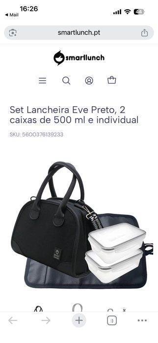 NOVO Smartlunch: Lancheira + 2 marmitas + individual + 2 frascos para molhos