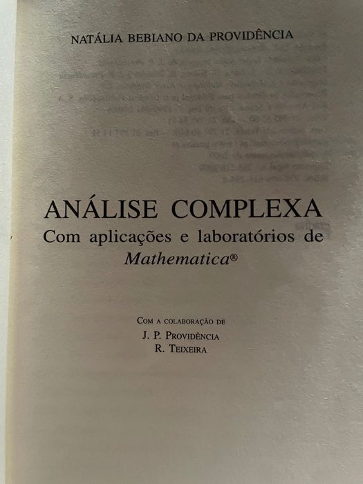 Análise Complexa, da Gradiva