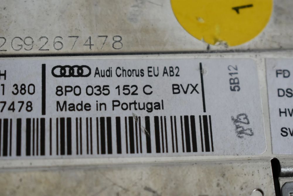 radio audi a3 8p chorus 2din 8p0035152c