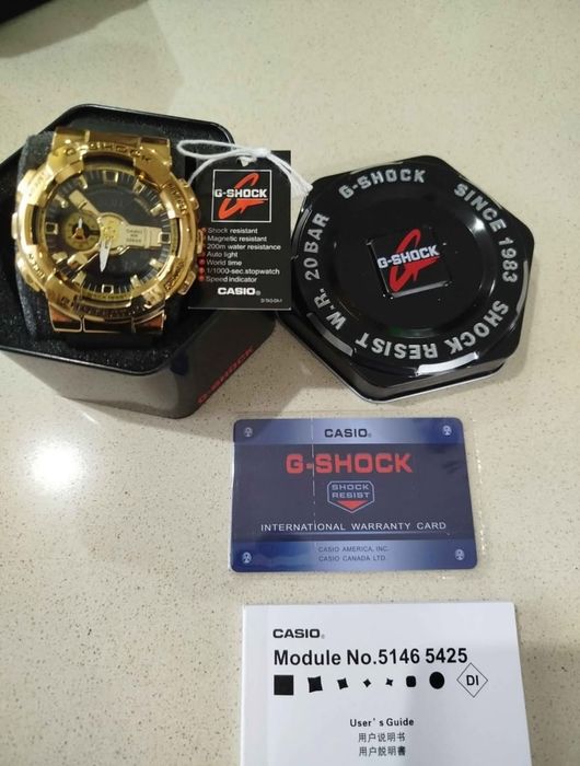 Relógio dourado Casio G-Shock GM-110 novo na caixa