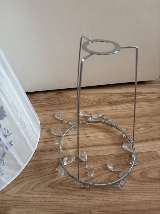 Elegancki dwuczęściowy abażur / klosz do lampy z kryształkami