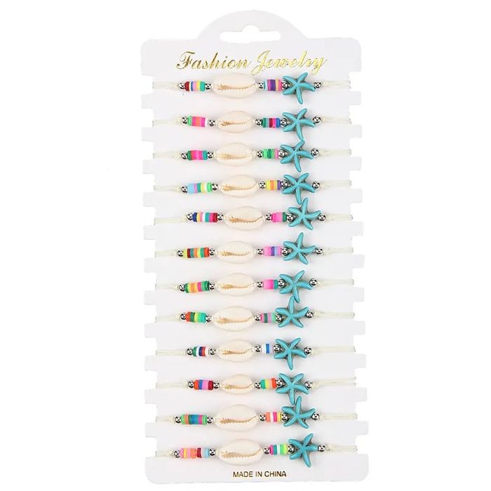 Pulseira/tornozeleira estrela do mar e búzios. 
Lindíssim