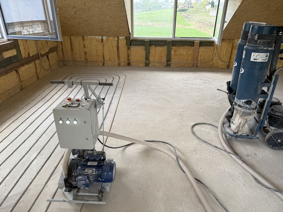 Frezowanie pod ogrzewanie podłogowe. Kompleksowa usługa. Wynajm.