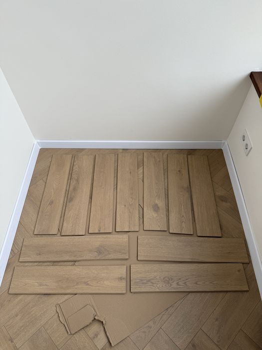 Залишок ламінату Alsafloor Baton Rompu 525 Herringbone Дуб Каліссон