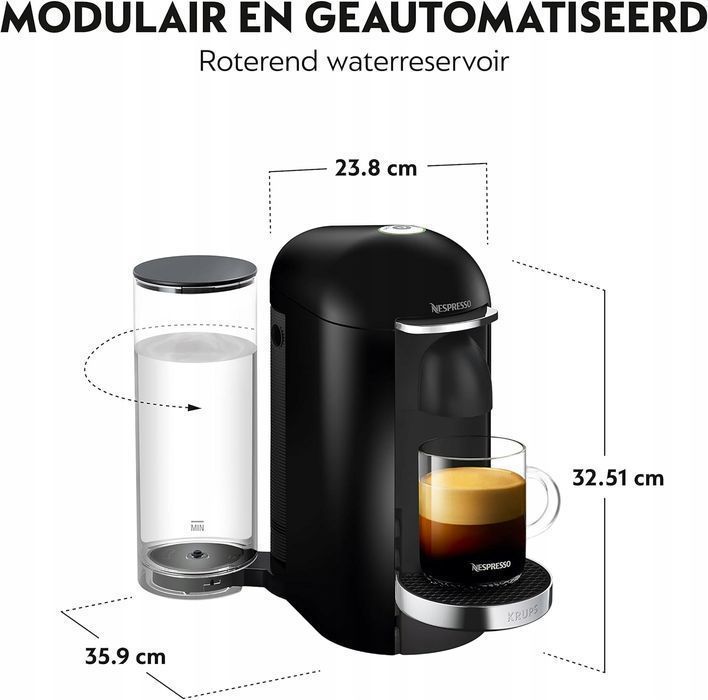 krups nespresso xn9008 vertuo plus ekspres do kawy na kapsułki czarny