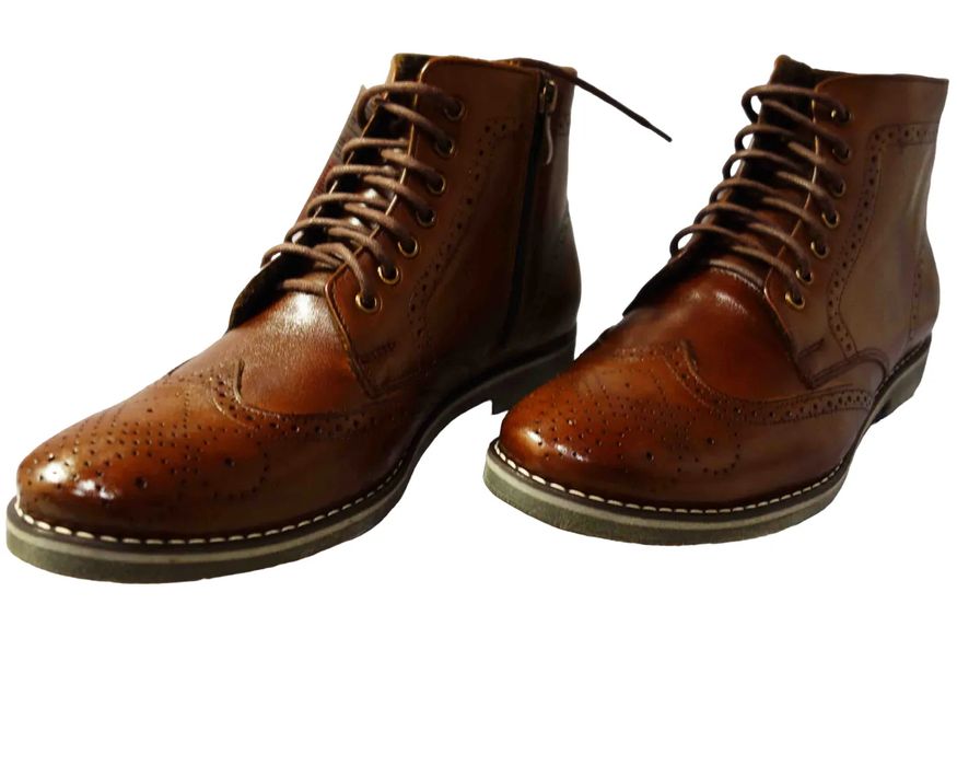 BnW Moskała Sztyblety ze skóry naturalnej licowej