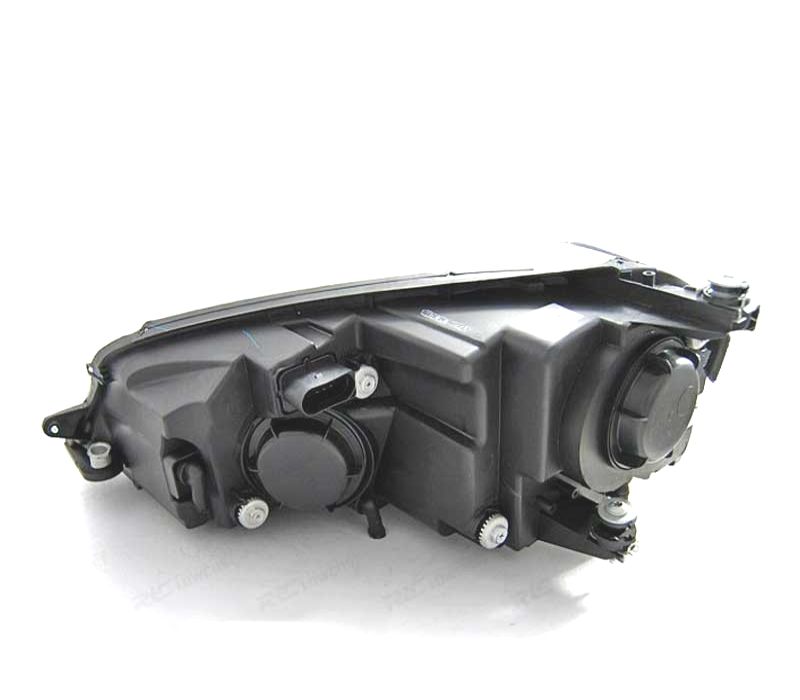 FARÓIS VOLKSWAGEN VW GOLF MK7 12-17 U-TYPE DRL DINAMICOS PRETO LINHA VERMELHA