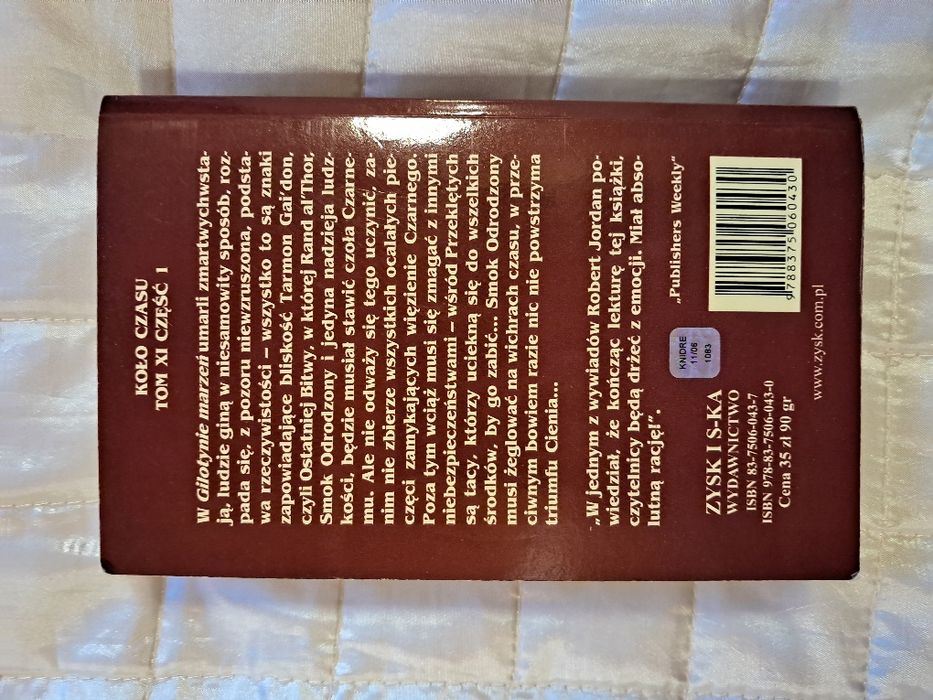 Książka " Gilotyna marzeń" tom 11 część 1 serii Koło Czasu