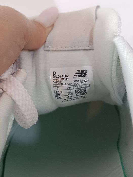 Чоловічі шкіряні кросівки New balance 574 - 52 розмір