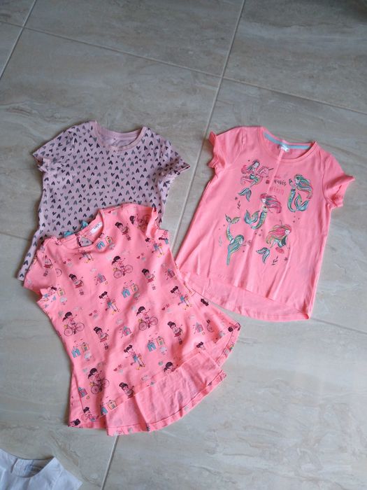 r. 110-116 nowe i używane, zestaw 5 szt bluzki, bluzeczki