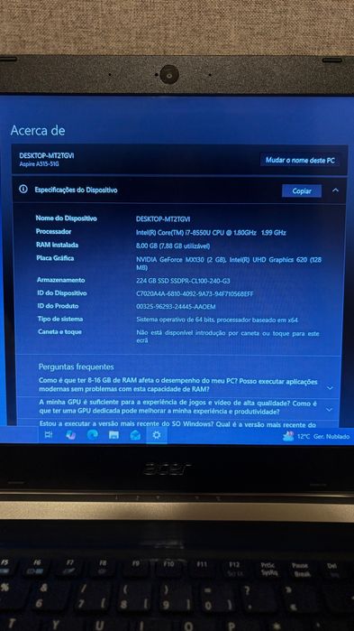 Acer A515-51/i7-8550U