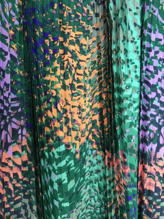 Vestido haltere plissado estampado