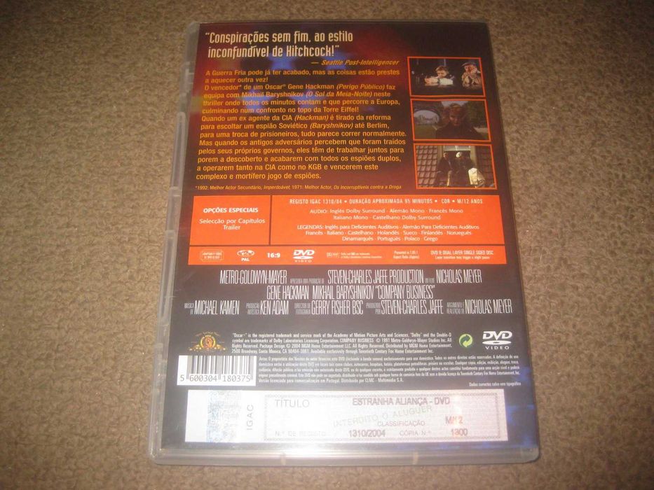 DVD "Estranha Aliança" com Gene Hackman/Raríssimo!