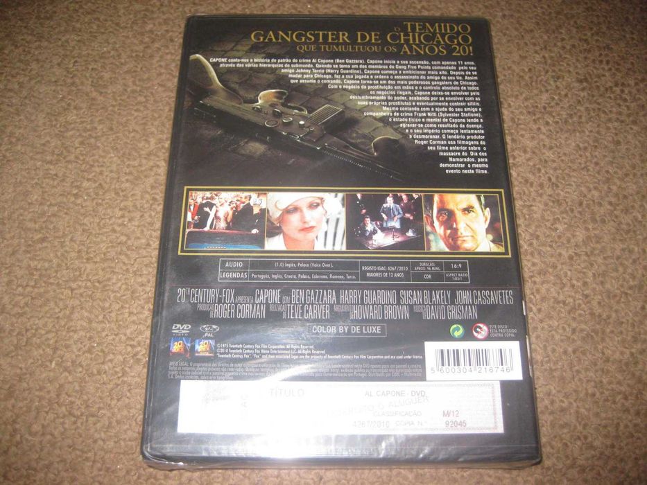 DVD "Al Capone" com Sylvester Stallone/Selado!