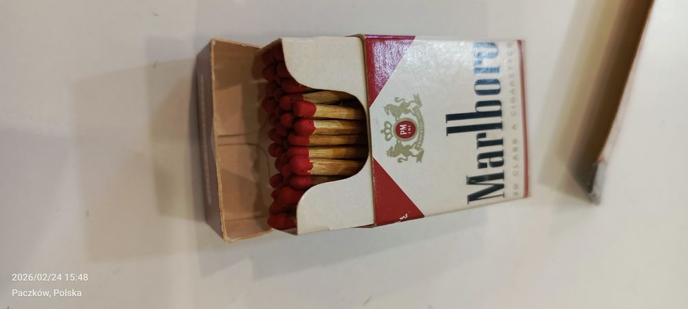 Zapałki marlboro. Prl