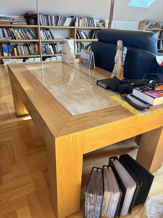 Stolik kawowy 120x75 dab trawertyn stan bdb