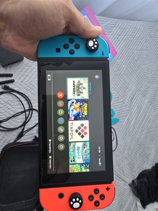 MEGAZESTAW Nintendo swich V2 przerobiona CWF+256GB