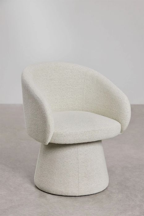 Poltrona giratória estofada Flavian