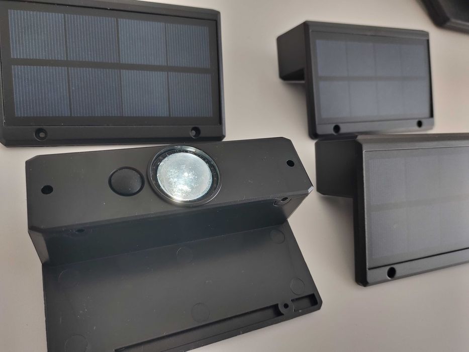 Kit 4 Focos Solares Super brilhantes com placa solar