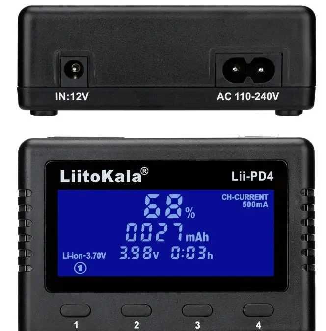 Зарядний пристрій LiitoKala Lii-PD4 для АА, ААА, 18650, 26650, 21700 Li-Ion
