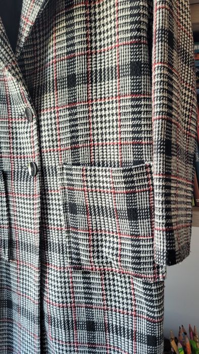 NOWY Płaszcz damski klasyczny przejściowy oversize rozm.38