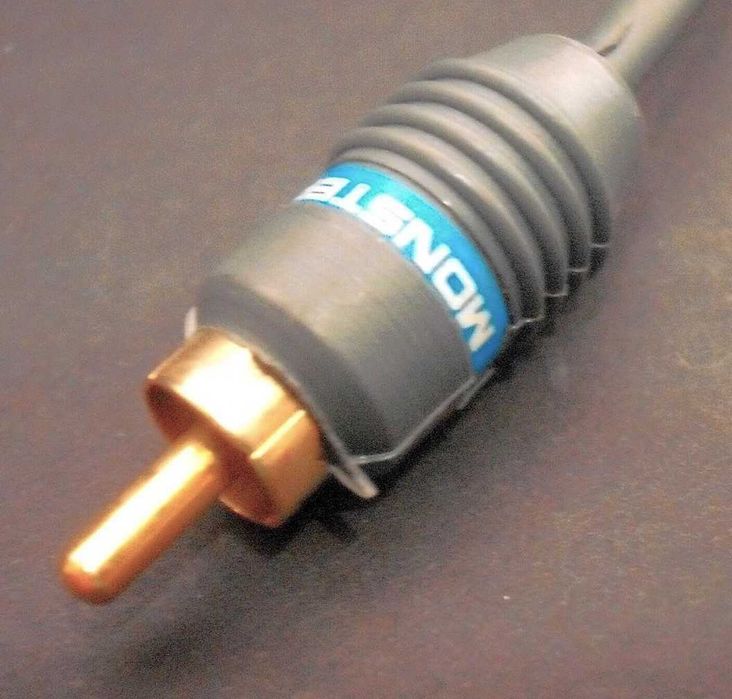 2 x RCA to RCA Male Stereo Audio Coax Cable Cord Gold Plated  4.9 4FT