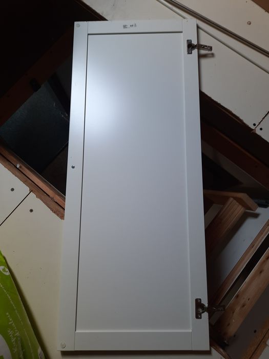 Białe fronty drzwi drzwiczki IKEA Oxberg