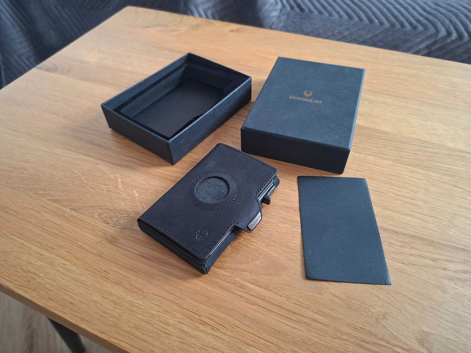 Portfel męski skórzany DONBOLSO RFID czarny slim