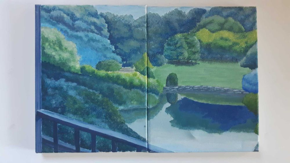 Pejzażyk na płótnie (dwusegmentowy)