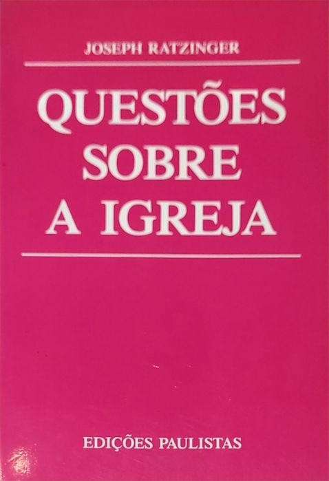 Livro Questões sobre a Igreja, autoria de Joseph Ratzinger