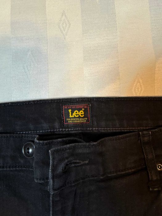 Jeansy Lee denim, czarne, W40 L30, luzne, regular