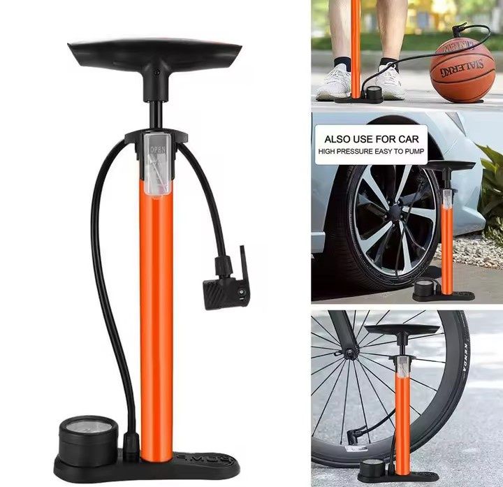 Bomba de ar de pé para Bicicleta, Moto, Automóvel, Bolas, nova