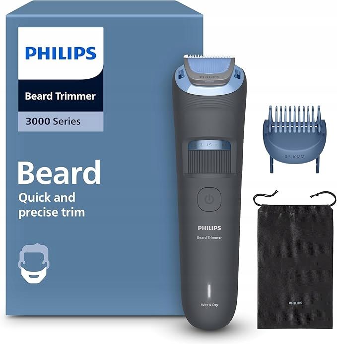 Uszkodzony Trymer do Brody Philips Seria 3000 BT3619/15 20 Ustawień