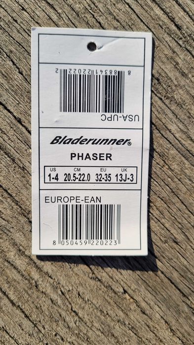 Роликові ковзани Bladerunner PHASER Чорний/Червоний (