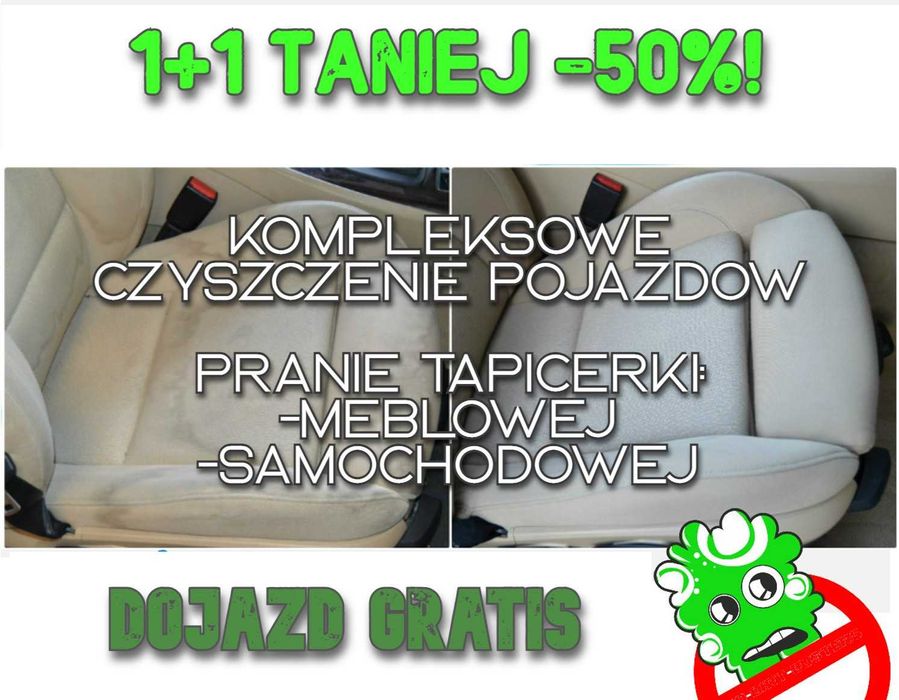 1+1 50% taniej! EDB -kompleksowe czyszczenie, pranie tapicerki DOJAZD
