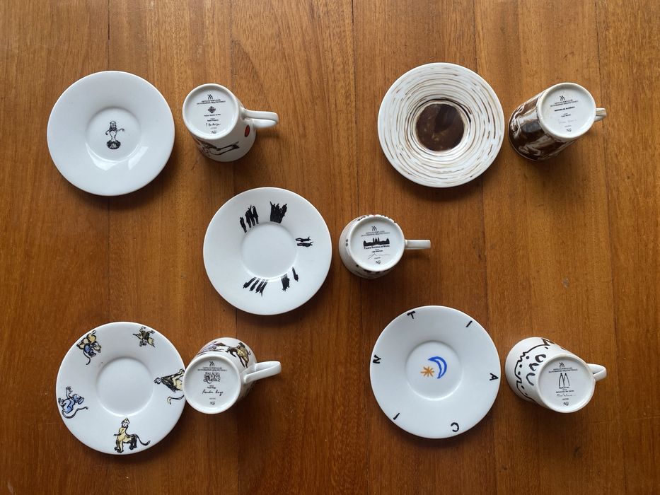 Conjunto de 5 chávenas de café