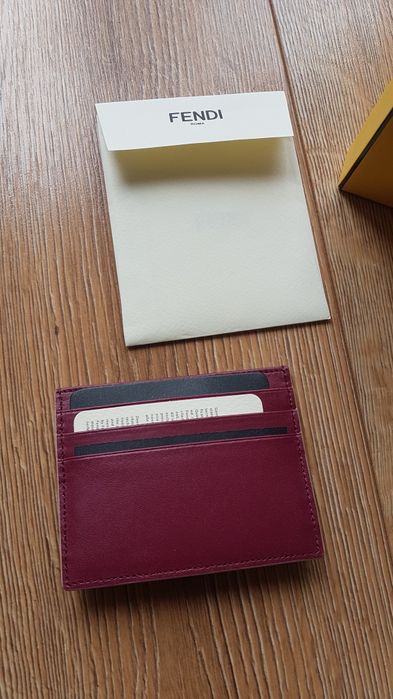 Fendi Roma Pekin Italy case card etui na karty kredytowe portfel skóra
