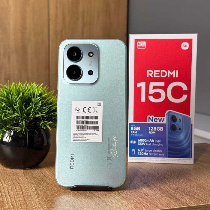НОВИЙ Телефон Xiaomi Redmi 15C 4/128Gb NFC Green Купити Смартфон