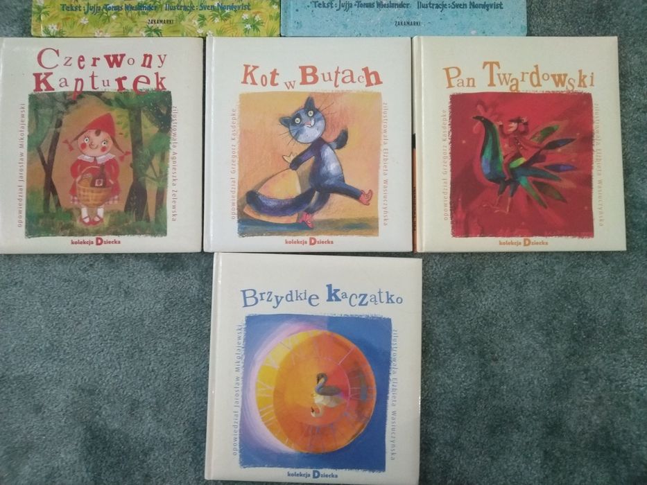 Książki 4 szt. Kot w butach Brzydkie kaczatko Czerwony Kapturek