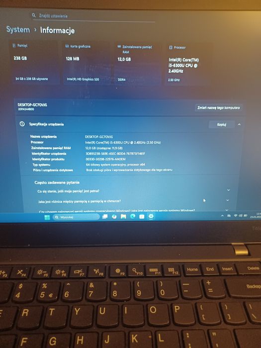 Sprzedam Lenovo t460s