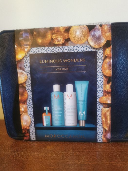 Moroccanoil zestaw Volumea w kosmetyczce Szampon Odżywka  Olejek