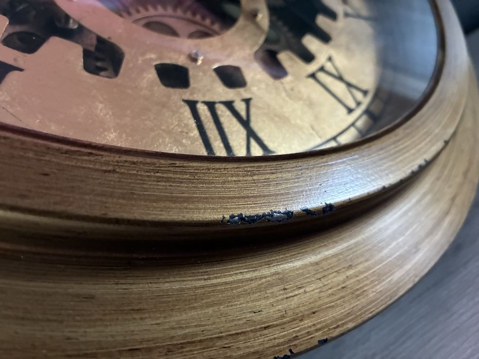 Zegar Ścienny Loft / Steampunk z Ruchomymi Kołami Zębatymi | ok. 46 cm