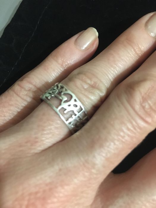 Каблучка срібло «ієрогліфи»,з натуральним топазом