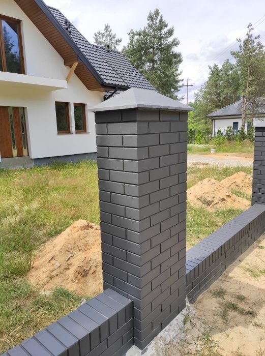 Słupek ogrodzeniowy imitacja klinkieru ala klinkier