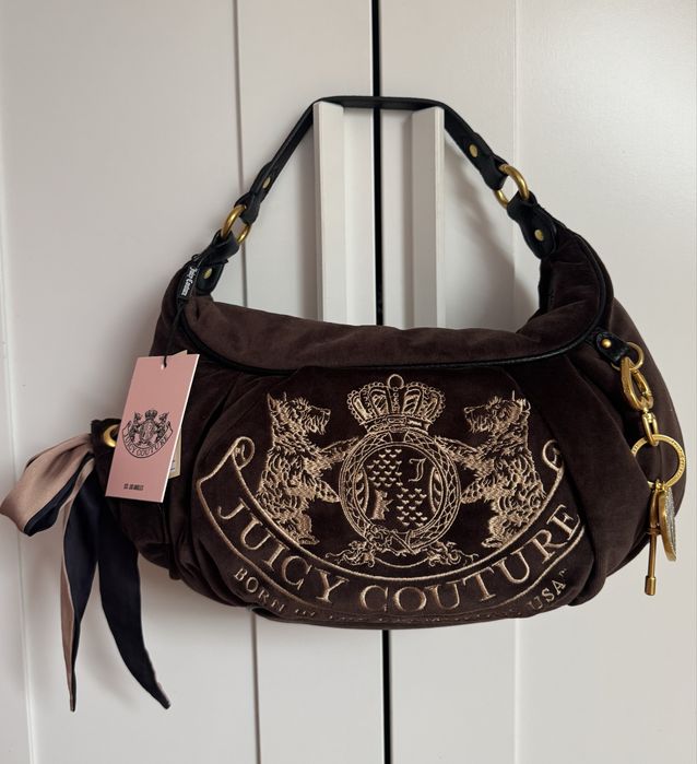 Czekoladowa torebka Juicy Couture Hobo Bag Nowa