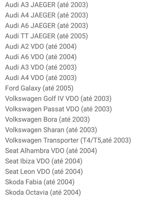 Kit lcd para Quadrante audi TT a3 a4 a6 a8 allroad vw, skoda.