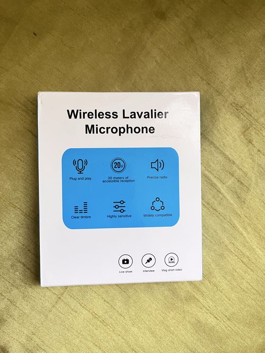 Мікрофон Універсальний бездротовий петличний мікрофон (Wireless Lavalier Microphone).