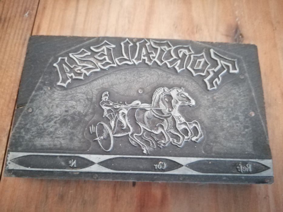 Carimbos zincogravuras tipografia
